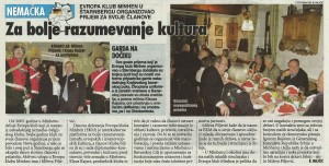 «Vesti» (Serbische Zeitung) vom 18. Januar 2014